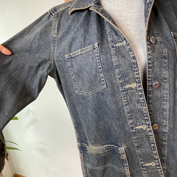 Duluth Trading Co Button Denim Shacket size M - Picture 7 of 10